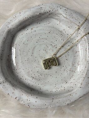 Gold Bubble Initial “E” Necklace - Women Jewelry
